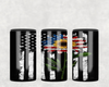 American Flag Sunflower  Steel can hugger - optional speaker