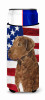 USA American Flag with Dog Ultra Hugger for slim cans - S000213B001695P035506V000