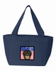American Flag and Longhair Black and Tan Dachshund Lunch Bag