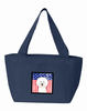 American Flag and Bichon Frise Lunch Bag