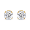 Gold-Tone Sterling Silver Solitaire Diamond Stud Earrings (0.62 cttw, K-L Color, I3 Clarity)