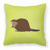 Animal Art Checkboard Design Fabric Decorative Pillow - BB7699PW1414