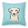 Dog Face Checkerboard Design Fabric Decorative Pillow - S000213B001695P043235V000