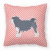 Dog Profile Checkerboard Design Fabric Decorative Pillow - S000213B001695P073461V000
