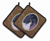 Starry Night Papillon Pair of Pot Holders