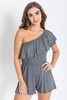Ruffle One Shoulder Romper - F3-Eloges-3736 Ruffle One Shoulder Romper - F3-Eloges-3736