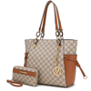 Xenia Circular Print Tote Bag with Wallet