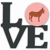 Animal Profile Artwork Metal LOVE Wall Decor - BB7848WALV