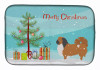 Christmas Tree and Dog on Dish Drying Mat - S000213B001695P115594V036