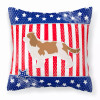 USA Design with Dog Fabric Decorative Pillow - S000213B001695P073275V000