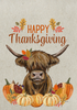 Highland Cow - Hippie Hound Studio Best of Breed Thanksgiving House and Garden Flag