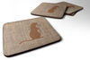 Burlap/Animals Foam Coaster - S000213B001695P126224V000