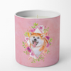 Dog 10 oz Flowers Decorative Soy Candle - S000213B001695P020158V002