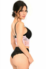 Lavish Sheer Lace Underwire Waist Cincher Corset - LV-1404-M