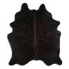 PRINTED HAIR ON COWHIDE BAROQUE BROWN ON BLACK - CPSBABRB3B-00129026