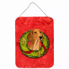 Christmas Wreath Design with Dog Wall or Door Hanging Prints - S000213B001695P028696V000