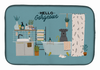 Dog in Bathtub Dish Drying Mat - S000213B001695P020162V019