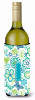 Monogram Letter Flowers and Butterflies Wine Bottle Hugger - CJ2006-ILITERK