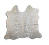 ACID WASHED HAIR ON COWHIDE GOLD METALLIC ON WHITE - S002488B002710P000041V001
