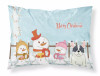 Merry Christmas Carolers Dog Fabric Standard Pillowcase - S000213B001695P069660V000