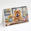 Decorating Easter Chow Chow Greeting Cards Pack of 8