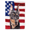 Dog with American Flag Garden Size Flag - S000213B001695P038549V000