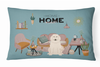 Sweet Home Dog Art Canvas Fabric Decorative Pillow - S000213B001695P020571V000