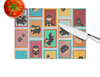 Lots of Black and Tan Pomeranian Glass Cutting Board