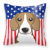 USA Design with Dog Fabric Decorative Pillow - S000213B001695P064269V000