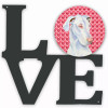 Dog Hearts Love and Valentine's Day Portrait Metal Wall Artwork LOVE - S000213B001695P012565V000