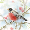 Spring Robin by Katrina Pete, Canvas Art