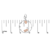 Rose Gold Plated .925 Sterling Silver 1/10 Cttw Diamond Floral Hoop Earrings (I-J Color, SI1-SI2 Clarity)