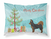 Black and Tan Pomchi Christmas Tree Fabric Standard Pillowcase