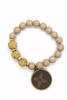 LV Again -Taupe Agate Stretch Bracelet