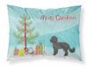 Black Maltipoo Christmas Tree Fabric Standard Pillowcase