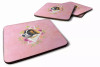 Flowers Design with Dog Foam Coaster Set of 4 - S000213B001695P003228V000