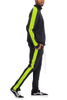 Single Stripe Track Suit - SET123-BKLIME-3X Single Stripe Track Suit - SET123-BKLIME-3X