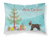 Black French Bulldog Pit Bull Mix Christmas Tree Fabric Standard Pillowcase