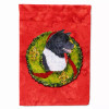 Christmas Wreath With Dog Flag Garden Size - S000213B001695P119070V000