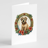 Wheaten Terrier Christmas Flowers Greeting Cards Pack of 8