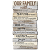 Our Family Will Stacked Wood Wall Plaque - 45014