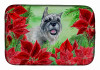 Poinsettias Dog on Dish Drying Mat - S000213B001695P115612V024