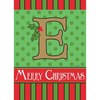 Merry Christmas Monogram Burlap Garden Flag - 1651