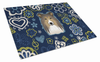 Blue Flowers Dog Print Glass Cutting Board Large - S000213B001695P076657V016
