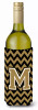 Monogram Letter Chevron Wine Bottle Hugger - CJ1050-MLITERK
