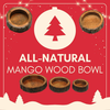 Round Wooden Bark Bowl