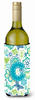 Monogram Letter Flowers and Butterflies Wine Bottle Hugger - CJ2006-CLITERK