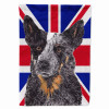 Dog with English Union Jack British Flag Garden Size Flag - S000213B001695P039188V000