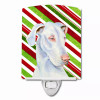 Candy Cane Holiday Christmas Dog Art Ceramic Night Light - S000213B001695P102730V000