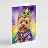Norwich Terrier King of Mardi Gras Greeting Cards Pack of 8